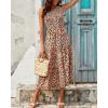 imageBTFBM 2025 Summer One Shoulder Dresses for Women Casual Sleeveless High Waist Floral Flowy Smocked Boho Beach Maxi DressFloral Black Yellow