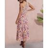imageBTFBM 2025 Summer One Shoulder Dresses for Women Casual Sleeveless High Waist Floral Flowy Smocked Boho Beach Maxi DressFloral White Purple