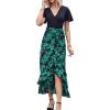 Big Floral Black Green