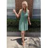 imageBTFBM Women Sleeveless Summer Dress 2025 Crewneck Ribbed Knit Ruffle Swing Button Down Beach Sun Mini Tank Short DressesButtons Fruit Green