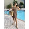 imageBTFBM Women Sleeveless Summer Dress 2025 Crewneck Ribbed Knit Ruffle Swing Button Down Beach Sun Mini Tank Short DressesSolid Coffee