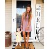 imageBTFBM Women Sleeveless Summer Dress 2025 Crewneck Ribbed Knit Ruffle Swing Button Down Beach Sun Mini Tank Short DressesSolid Pink