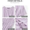 imageBTFBM Womens Summer 2025 Casual Midi Maxi Dresses Lightweight Short Sleeve V Neck Elastic Waist Boho Beach Dress PocketsLight Pink Purple