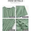 imageBTFBM Womens Summer 2025 Casual Midi Maxi Dresses Lightweight Short Sleeve V Neck Elastic Waist Boho Beach Dress PocketsSage Green