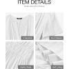 imageBTFBM Womens Summer 2025 Casual Midi Maxi Dresses Lightweight Short Sleeve V Neck Elastic Waist Boho Beach Dress PocketsWhite