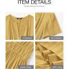 imageBTFBM Womens Summer 2025 Casual Midi Maxi Dresses Lightweight Short Sleeve V Neck Elastic Waist Boho Beach Dress PocketsYellow