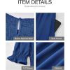 imageBTFBM Women Casual Summer Dresses 2025 Spring Crew Neck Ruffle Short Sleeve Floral Print Smocked Boho Flowy Maxi DressSolid Royal Blue