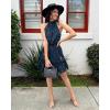 imageBTFBM Women Halter Neck Summer Dresses 2025 Spring Casual Sleeveless Floral Polka Dot Ruffle Mini Boho Beach Sun DressDark GreenBlackOrange