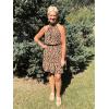 imageBTFBM Women Halter Neck Summer Dresses 2025 Spring Casual Sleeveless Floral Polka Dot Ruffle Mini Boho Beach Sun DressDot Dark Khaki Black