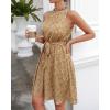 imageBTFBM Women Halter Neck Summer Dresses 2025 Spring Casual Sleeveless Floral Polka Dot Ruffle Mini Boho Beach Sun DressFloral Print Yellow