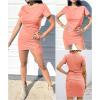 imageBTFBM Womens 2025 Summer Casual Beach Dresses Crew Neck Short Sleeve Wrap Party Club Mini Ruched Bodycon T Shirt DressDark Pink