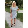 imageBTFBM Womens 2025 Summer Casual Beach Dresses Crew Neck Short Sleeve Wrap Party Club Mini Ruched Bodycon T Shirt DressStripe
