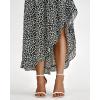 imageBTFBM Women 2025 Summer Spring Boho Long Skirts Dress Floral Print Elastic Waist Split Ruffle High Low Beach Maxi SkirtBlack White