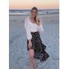 imageBTFBM Women 2025 Summer Spring Boho Long Skirts Dress Floral Print Elastic Waist Split Ruffle High Low Beach Maxi SkirtZblack