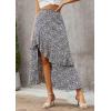 imageBTFBM Women 2025 Summer Spring Boho Long Skirts Dress Floral Print Elastic Waist Split Ruffle High Low Beach Maxi SkirtZnavy