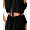 imageBTFBM Women Halter Summer Dresses 2025 Sleeveless Cutout Backless Sundress Slit Boho Casual Maxi Wedding Beach DressBlack