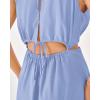 imageBTFBM Women Halter Summer Dresses 2025 Sleeveless Cutout Backless Sundress Slit Boho Casual Maxi Wedding Beach DressBlue