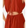 imageBTFBM Women Halter Summer Dresses 2025 Sleeveless Cutout Backless Sundress Slit Boho Casual Maxi Wedding Beach DressOrange Red