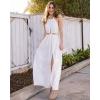 imageBTFBM Women Halter Summer Dresses 2025 Sleeveless Cutout Backless Sundress Slit Boho Casual Maxi Wedding Beach DressWhite