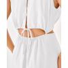 imageBTFBM Women Halter Summer Dresses 2025 Sleeveless Cutout Backless Sundress Slit Boho Casual Maxi Wedding Beach DressWhite