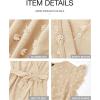 imageBTFBM Women V Neck Summer Dress 2025 Cap Sleeve Swiss Dot Boho Flowy Ruffle Slit Beach Party Long Maxi Cocktail DressesSwiss Dot Beige