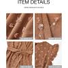 imageBTFBM Women V Neck Summer Dress 2025 Cap Sleeve Swiss Dot Boho Flowy Ruffle Slit Beach Party Long Maxi Cocktail DressesSwiss Dot Khaki