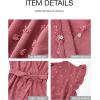 imageBTFBM Women V Neck Summer Dress 2025 Cap Sleeve Swiss Dot Boho Flowy Ruffle Slit Beach Party Long Maxi Cocktail DressesSwiss Dot Pink