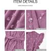 imageBTFBM Women V Neck Summer Dress 2025 Cap Sleeve Swiss Dot Boho Flowy Ruffle Slit Beach Party Long Maxi Cocktail DressesSwiss Dot Purple