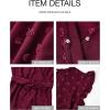 imageBTFBM Women V Neck Summer Dress 2025 Cap Sleeve Swiss Dot Boho Flowy Ruffle Slit Beach Party Long Maxi Cocktail DressesSwiss Dot Wine Red