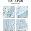 imageBTFBM Womens Boho Summer Dresses 2025 Resort V Neck Short Sleeve Hollow Out Lace Ruffle Casual Beach Mini Vacation DressLight Blue