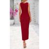 imageBTFBM Crochet Swimsuit Coverup for Women Summer Spring 2025 Swimwear Bathing Suit Cover Up Beach Dress Vacation OutfitsDark Red