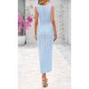 imageBTFBM Crochet Swimsuit Coverup for Women Summer Spring 2025 Swimwear Bathing Suit Cover Up Beach Dress Vacation OutfitsLight Blue