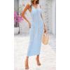 imageBTFBM Crochet Swimsuit Coverup for Women Summer Spring 2025 Swimwear Bathing Suit Cover Up Beach Dress Vacation OutfitsLight Blue