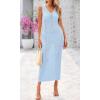 imageBTFBM Crochet Swimsuit Coverup for Women Summer Spring 2025 Swimwear Bathing Suit Cover Up Beach Dress Vacation OutfitsLight Blue