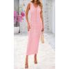 imageBTFBM Crochet Swimsuit Coverup for Women Summer Spring 2025 Swimwear Bathing Suit Cover Up Beach Dress Vacation OutfitsPink