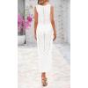 imageBTFBM Crochet Swimsuit Coverup for Women Summer Spring 2025 Swimwear Bathing Suit Cover Up Beach Dress Vacation OutfitsWhite
