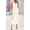 imageBTFBM Crochet Swimsuit Coverup for Women Summer Spring 2025 Swimwear Bathing Suit Cover Up Beach Dress Vacation OutfitsWhite