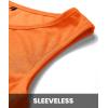 imageBTFBM Women 2025 Summer Sleeveless Tank Dresses Crew Neck Slim Fit Short Casual Ruched Bodycon Party Club Mini DressBright Orange