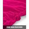 imageBTFBM Women 2025 Summer Sleeveless Tank Dresses Crew Neck Slim Fit Short Casual Ruched Bodycon Party Club Mini DressDark Rose Red