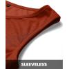 imageBTFBM Women 2025 Summer Sleeveless Tank Dresses Crew Neck Slim Fit Short Casual Ruched Bodycon Party Club Mini DressRed Khaki