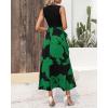 imageBTFBM Women Casual Sleeveless Summer Dresses 2025 Spring Crewneck Patchwork Boho Floral Ruffle Cocktail Party Midi DressBig Floral Green