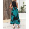 imageBTFBM Women Casual Sleeveless Summer Dresses 2025 Spring Crewneck Patchwork Boho Floral Ruffle Cocktail Party Midi DressBig Floral Lake Blue