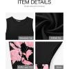 imageBTFBM Women Casual Sleeveless Summer Dresses 2025 Spring Crewneck Patchwork Boho Floral Ruffle Cocktail Party Midi DressBig Floral Pink