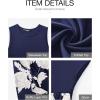 imageBTFBM Women Casual Sleeveless Summer Dresses 2025 Spring Crewneck Patchwork Boho Floral Ruffle Cocktail Party Midi DressBig Floral White Navy
