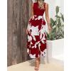 imageBTFBM Women Casual Sleeveless Summer Dresses 2025 Spring Crewneck Patchwork Boho Floral Ruffle Cocktail Party Midi DressBig Floral White Wine Red