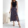 imageBTFBM Women Casual Sleeveless Summer Dresses 2025 Spring Crewneck Patchwork Boho Floral Ruffle Cocktail Party Midi DressFloral Purple