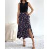 imageBTFBM Women Casual Sleeveless Summer Dresses 2025 Spring Crewneck Patchwork Boho Floral Ruffle Cocktail Party Midi DressFloral Purple