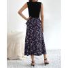 imageBTFBM Women Casual Sleeveless Summer Dresses 2025 Spring Crewneck Patchwork Boho Floral Ruffle Cocktail Party Midi DressFloral Purple