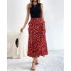 imageBTFBM Women Casual Sleeveless Summer Dresses 2025 Spring Crewneck Patchwork Boho Floral Ruffle Cocktail Party Midi DressFloral Red