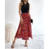 imageBTFBM Women Casual Sleeveless Summer Dresses 2025 Spring Crewneck Patchwork Boho Floral Ruffle Cocktail Party Midi DressFloral Red